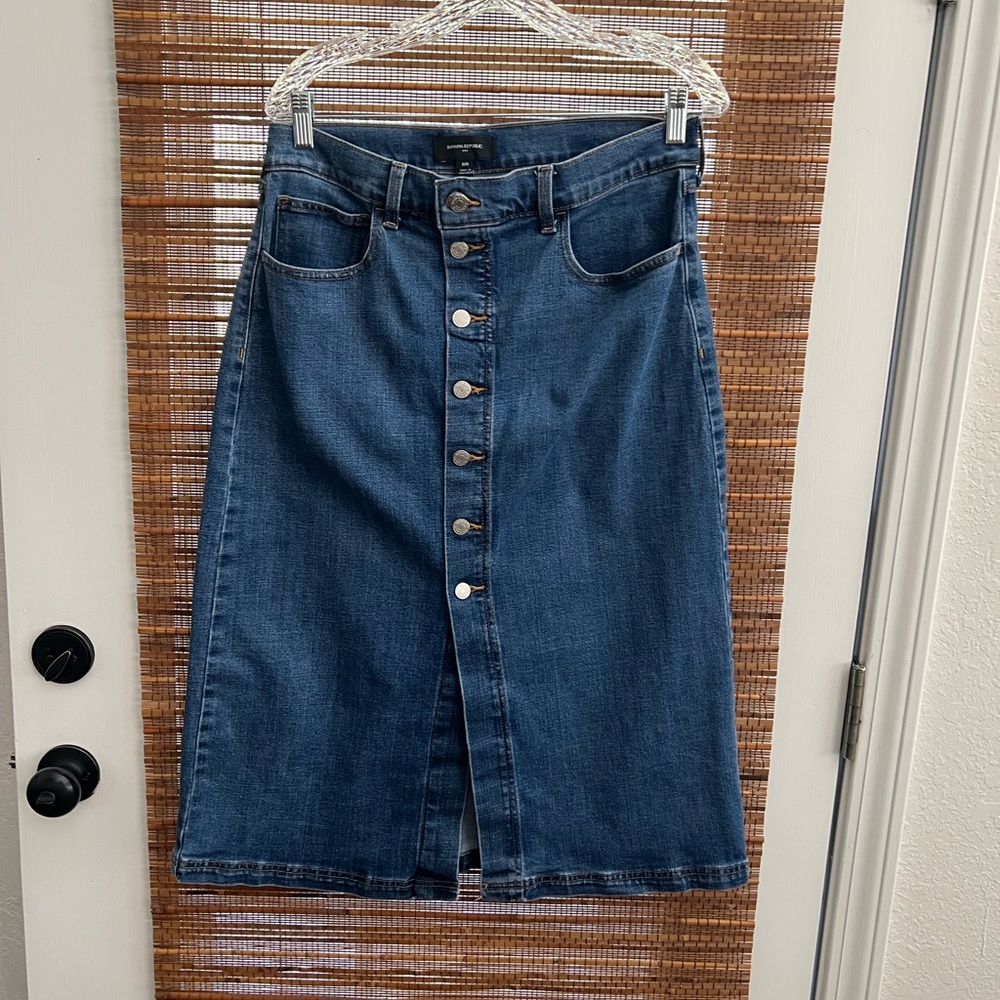 Banana Republic Blue Denim Skirt